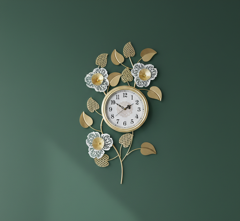 Montre En Forme De Fleur Métal Dore
