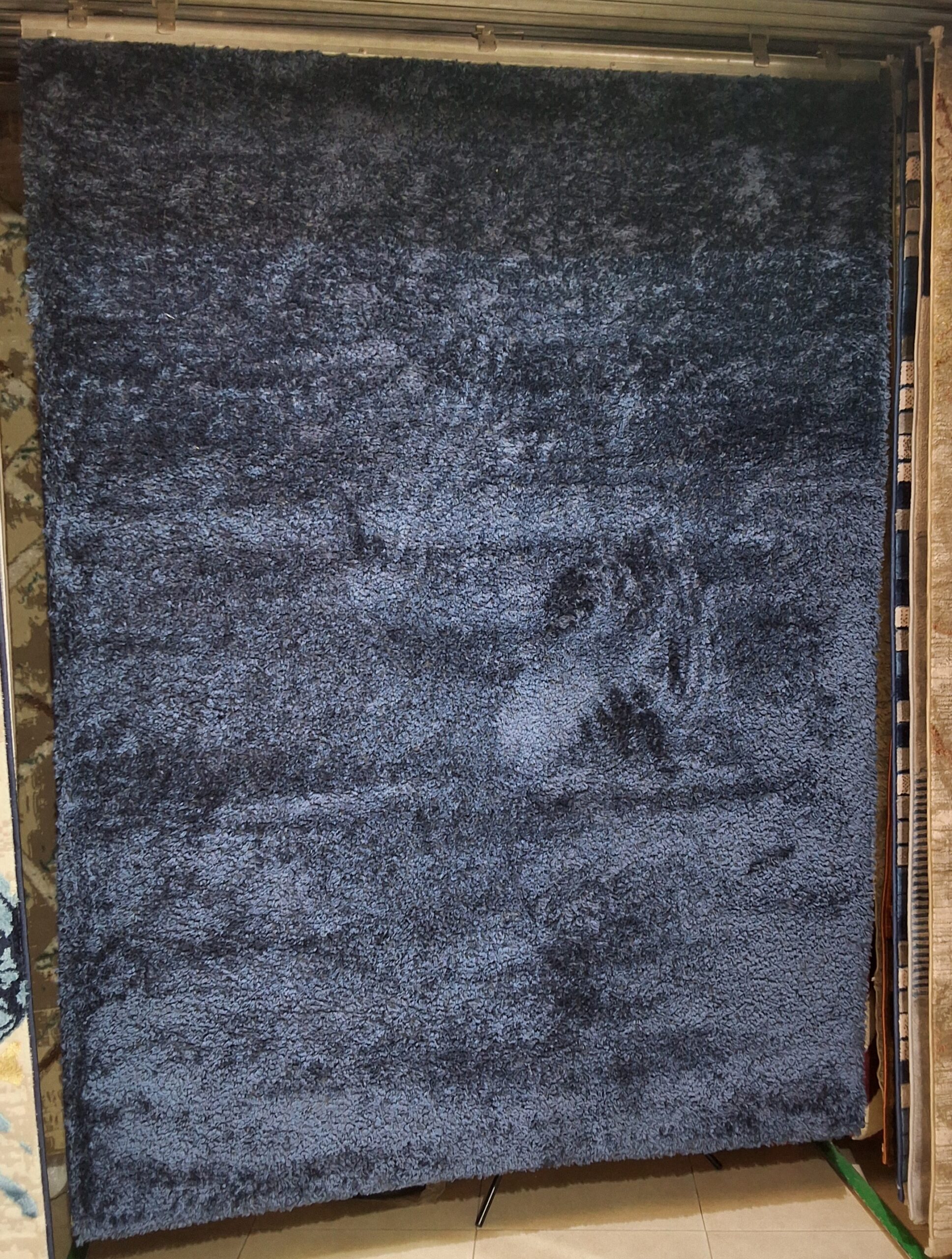 Tapis Jasmine Shaggy 1m60/2m20 Bleu Bic